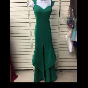 Emerald green mermaid prom wedding ball gown 10